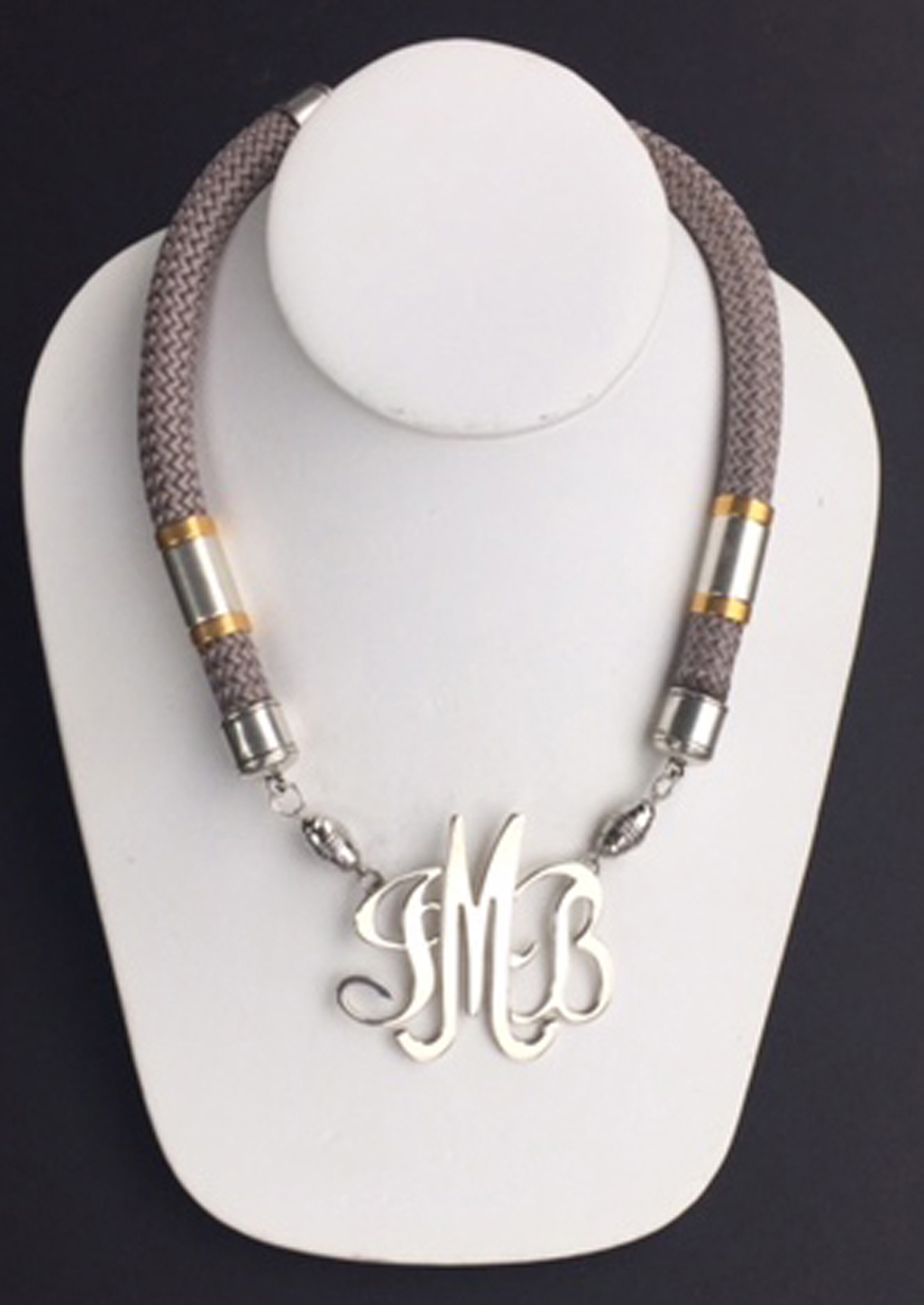 Gray Cord Necklace